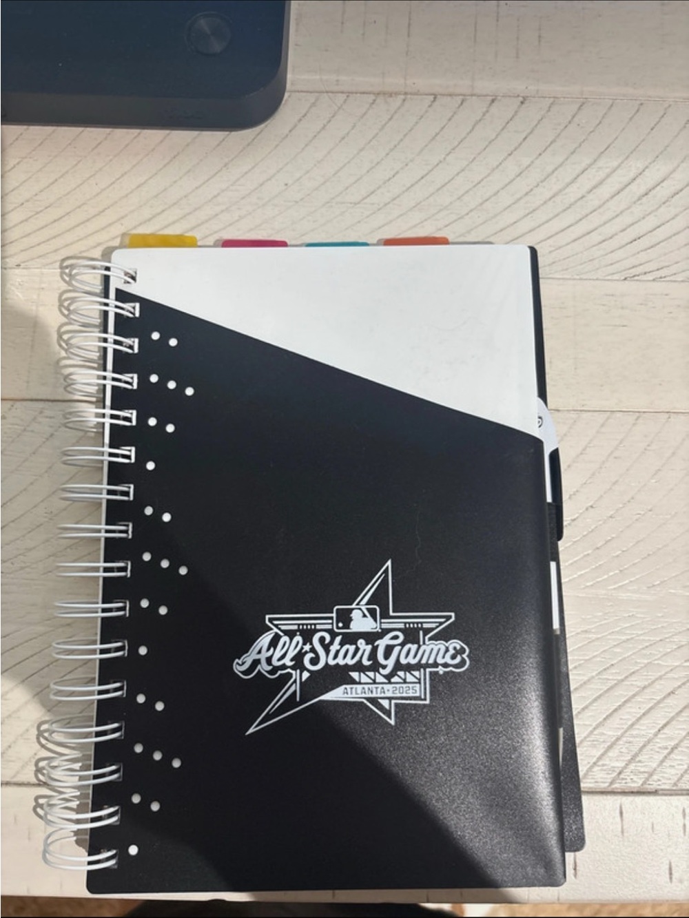 MLB Atlanta 2025 All Star Game Black Spiral Notebook